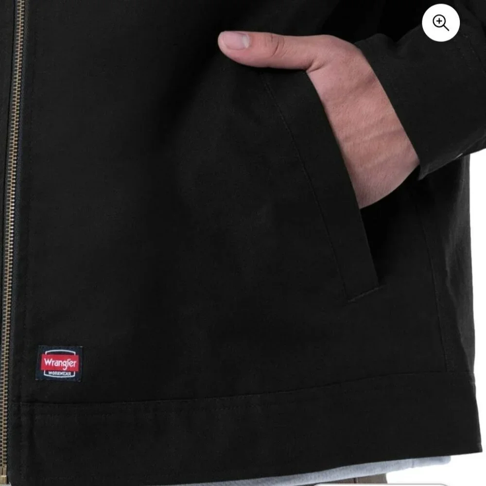 Wrangler Workwear NWT Black Mesh Lined Shirt Jacket Size XL